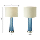 22" H 1-Light Lincoln Glass and Metal Table Lamp