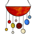 12"H Solar System Tiffany-Style Stained Glass Window Panel