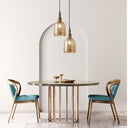 7" Regan Champagne Glass Pendant Light