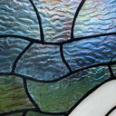 River of Goods 18-Inch Majestic Crane Stained Glass Window Panel
