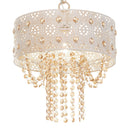 12.5"H Jeweled Blossoms Hanging Lamp