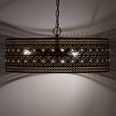 23.5"W Bryar Brass and Crystal 3-Light Chandelier