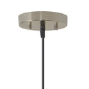 10 in. Nickel 1-Light Pendant with Painted Silver Glass Shade