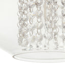 11.75"H Glass + Faceted Crystal Glass Jewels Plug-in and Hardwire Hanging Pendant