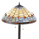 62.25" H Margriet Stained Glass Dome Shade Candlestick Base Floor Lamp