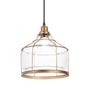 Bernadette River of Goods Brass Metal and Clear Glass Pendant Lamp