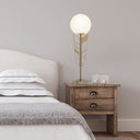 19.5"H Jessie Gold & Silver Globe Shade Table Lamp