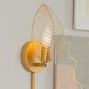 28.75"H Noelle Gold Leaf Shade Plug-In Wall Sconce