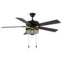 52" W Kyle Indoor Tiffany Stained Glass Ceiling Fan with Remote Control