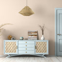 22" W 1-Light Minka Metal and Jute Pendant Light