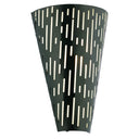 Noah River of Goods Black Matte Metal Cone-Shaped Outdoor Wall Sconce