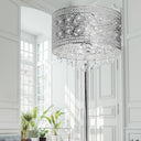60.5"H Brielle Polished Nickel and Crystal 1-Light Floor Lamp
