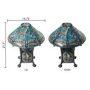 21.5" H Dragonfly Tiffany-Style Stained Glass Table Lamp