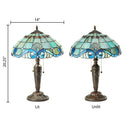20"H Vivienne Baroque Style Stained Glass Table Lamp