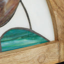 14" H Tiffany-Style Floral Stained Glass Window Panel