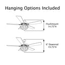 52"W Thatcher 5-Blade Remote-Controlled Ceiling Fan