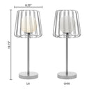 19.75"H Lucai Caged Globe Shade Table Lamp Silver or Gold