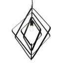 27.5" L Carmen Industrial Black Square Shade Pendant Light