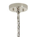 16 in. Nickel-Finish 1-Light Pendant with Silver Mercury Glass Shade
