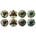 Set of 4 Family Favorites Tiffany Style Stained Glass Mini Accent Lamps