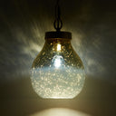 9 in. Gold 1-Light Pendant with Gold and Cream Ombre Mercury Glass Shade