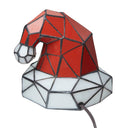 7.75"H Santa Hat Stained Glass Novelty Lamp