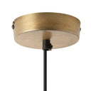 7" Regan Champagne Glass Pendant Light. Canopy close up