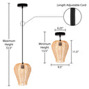 Chanda 9.25"W Glam Gold Bell Pendant Light