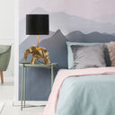 15.5'' H Black Drum Shade with Novelty Elephant Base Table Lamp - River of Goods