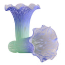 21.5"H Hand Painted Glass 10 Lily Downlight Accent Lamp. Isolation of two of the shades