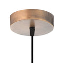 Parvinda 10" Silver, White and Brass-Colored Pendant Lamp