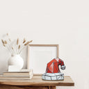 7.75"H Santa Hat Stained Glass Novelty Lamp