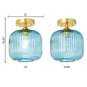 10.25"H Jeanine Globe Ceiling Light