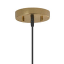 11 in. Gold 1-Light Pendant with Painted Silver Glass Shade