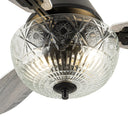 42" W Valencia LED Indoor Clear Hand-Cut Glass Bowl Shade Ceiling Fan with Remote Control