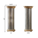 23" H Remi Punched Metal and Mango Wood Pedestal Floor Lamp
