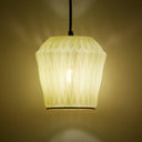 6.75" W Ken Glam Light Yellow and Gold Geometric Shaped Glass Shade Pendant
