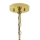 9 in. Gold 1-Light Pendant with Gold and Cream Ombre Mercury Glass Shade