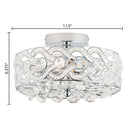 11.5" Olivia Nickel Semi-Flush Mount Ceiling Fixture