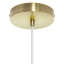 14"H Gold-Color Metal Pendant Light with Bamboo Shade