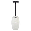 6" W Austin Glam White and Clear Glass Globe Shade Pendant Light