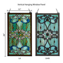 26"H Tiffany Style Stained Glass Brandi's Window Panel