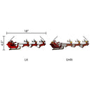 18" W Santa's Sleigh Tiffany-Style Stained Glass Window Panel