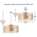 24" 3-Light Giselle Chandelier Polished Gold