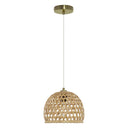 10.25"W Natural Bamboo Pendant Light Globe Shade