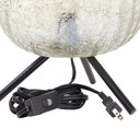 11.5" H Libby Black Tripod Table Lamp with a Green Luster Globe Shade