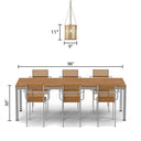 9-in. 1-Light Pendant Light with Painted Gold Mercury Glass and Wood Shade