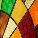 12"H Tiffany Style Stained Glass Rays of Sunshine Window Panel