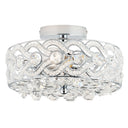 11.5" Olivia Nickel Semi-Flush Mount Ceiling Fixture