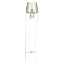 Leticia River of Goods White Metal and Champagne Gold Glass Bowl 61-Inch Floor Lamp